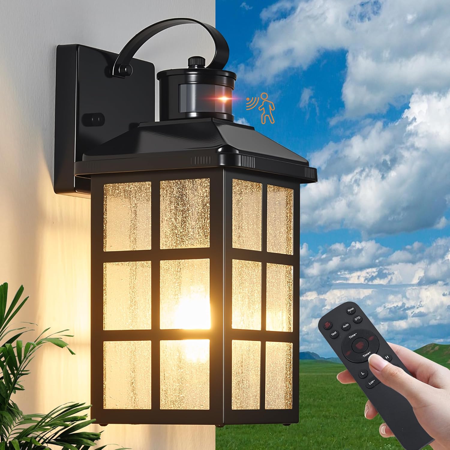 Motion Sensor Porch Lights Outdoor with Remote Control Features