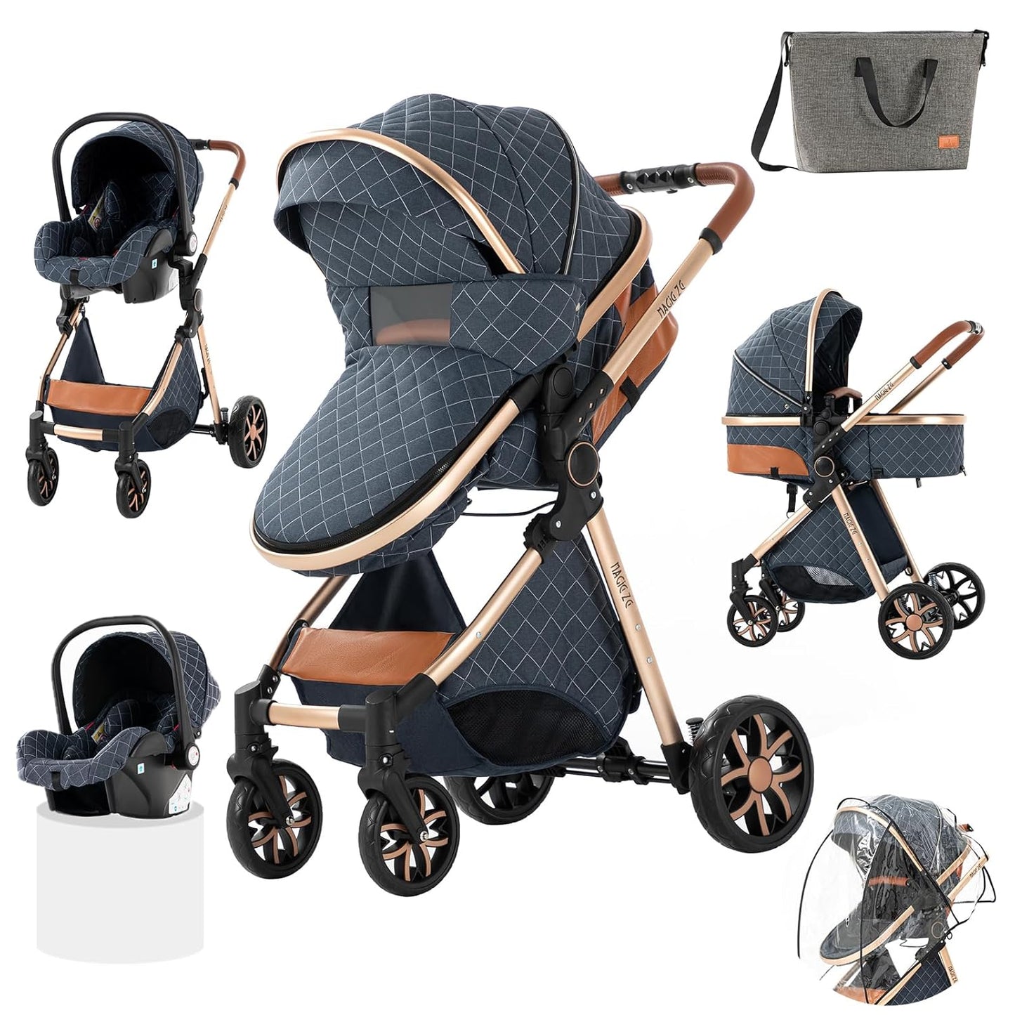 3 in 1 Baby Stroller Travel System for Newborns and Infants