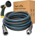 TheFitLife 75 FT Flexible Water Hose with Nozzle and Metal Fittings