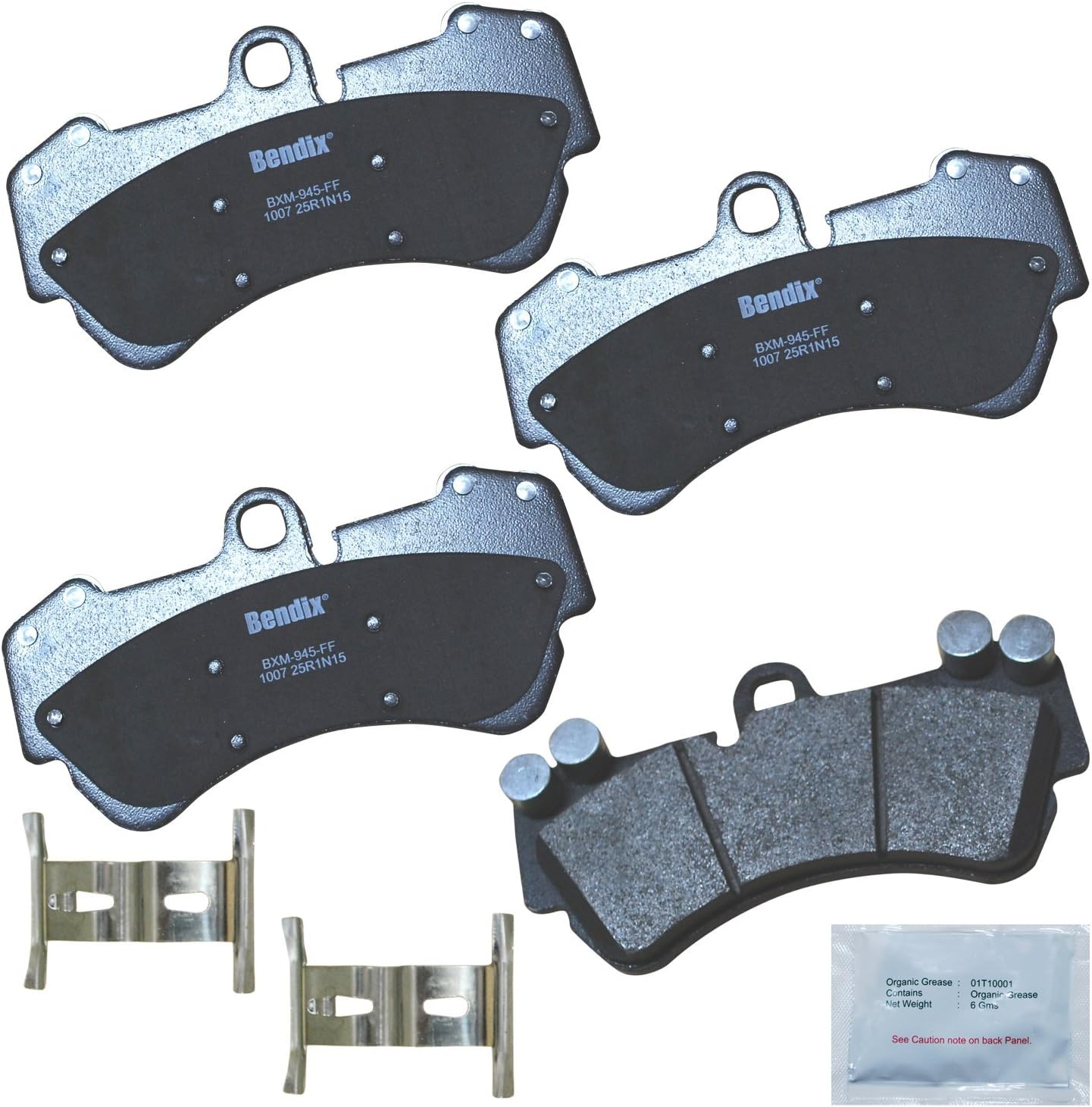 Bendix Priority1 CFM1007 Semi-Metallic Brake Pads for Luxury SUVs