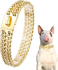 Gold Dog Collar Stainless Steel Martingale Collar - Durable Gold