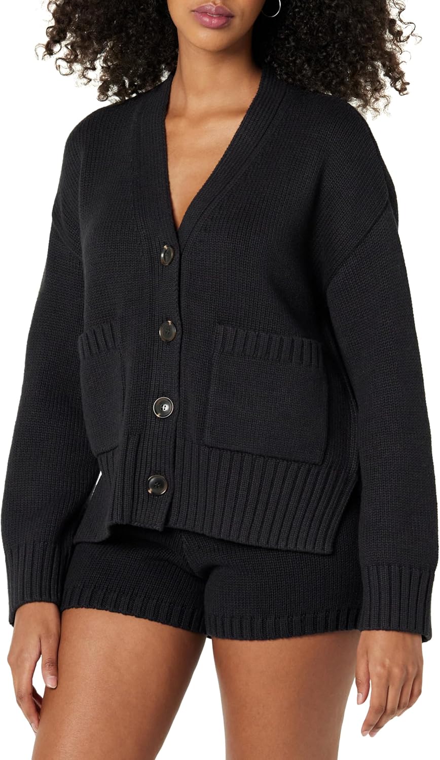 The Drop Women's Brigitte Cotton Blend Chunky Cardigan Review