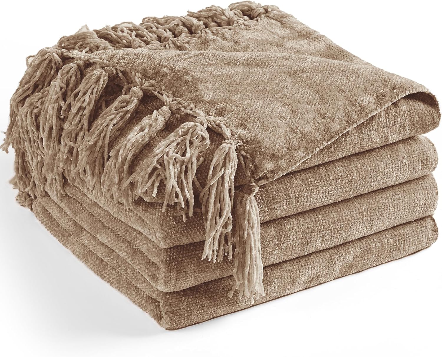 Chenille Throw Blanket for Couch, Soft Cozy Knitted Decor