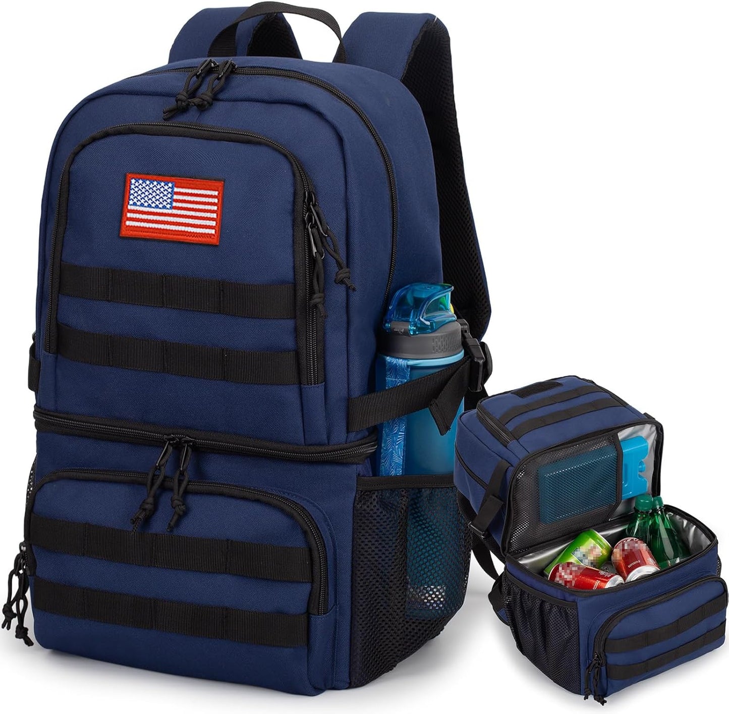 Tactical Double Deck Cooler Backpack for Men - Large Lunch Bag