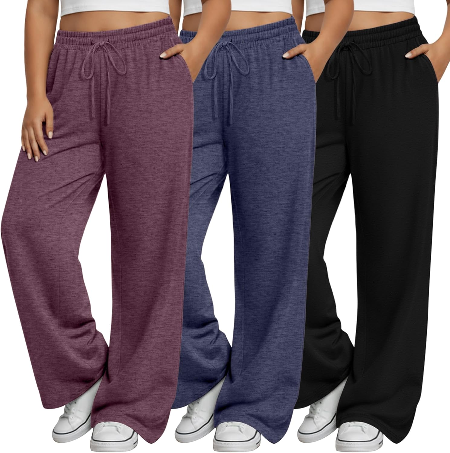 Neer Plus Size Sweatpants for Women - Comfortable Wide Leg Joggers