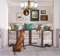 JSB 96-in Extra Wide 30-in Tall Dog Gate with Door Walk Through