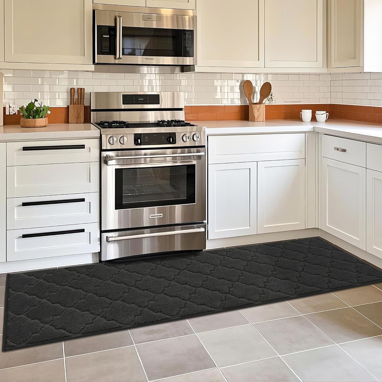 Soft Kitchen Floor Mats for Sink by COSY HOMEER - Non-Skid & Absorbent