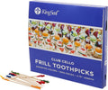 Colorful 3.75 Bamboo Frill Toothpicks - 5,000 Count