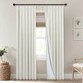 Mrs.Naturall Cream Blackout Curtains for Modern Home Decor
