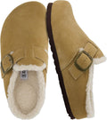 CUSHIONAIRE Haven Genuine Leather Clogs for Women - Cozy Support into