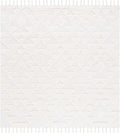 Safavieh Moroccan Tassel Shag Area Rug - 5ft 3in Square, Ivory