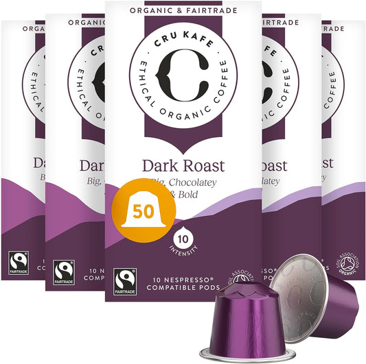 Cru Kafe Dark Roast Espresso Coffee Capsules for Nespresso