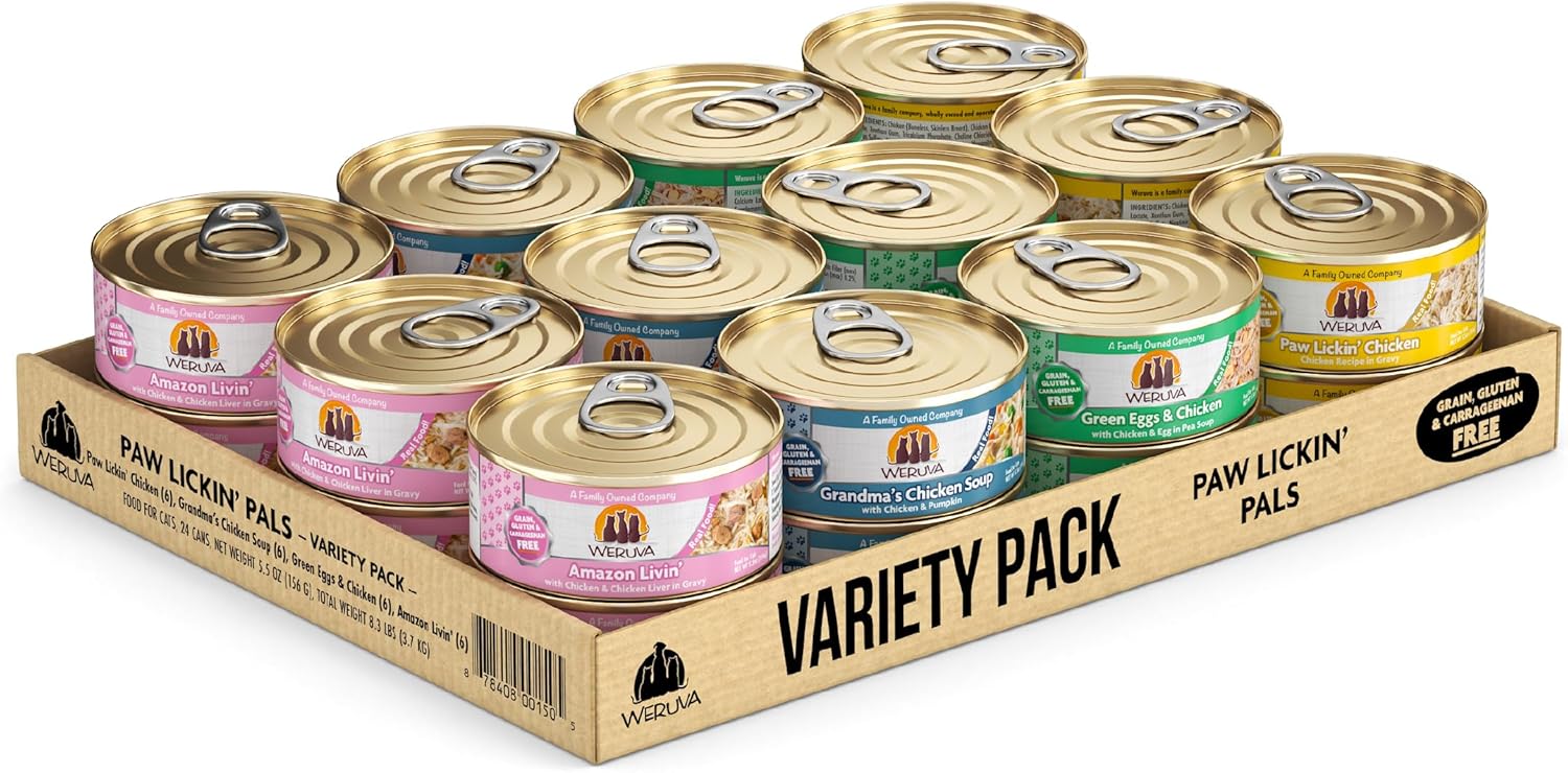 Weruva Classic Cat Food Variety Pack for Picky Cats 24 Cans