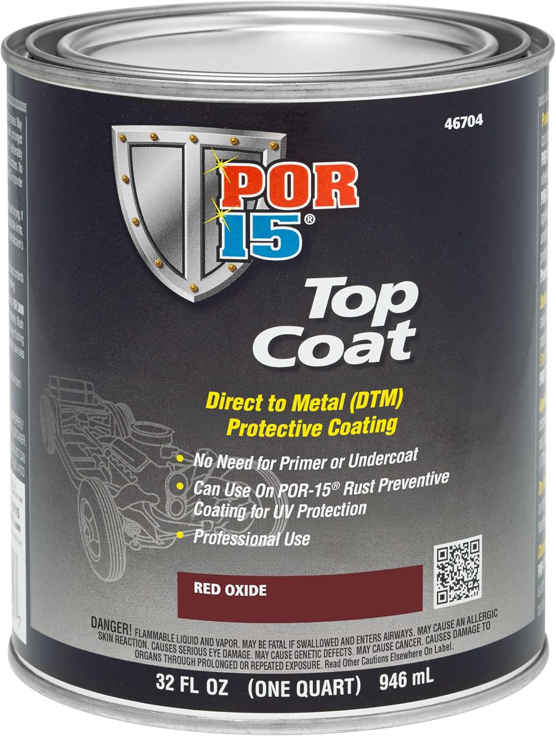 POR-15 Top Coat Paint for Long-term Sheen and Color Retention