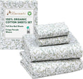 RUVANTI 100% Organic Cotton Sheets Full Size - Crisp Percale Comfort