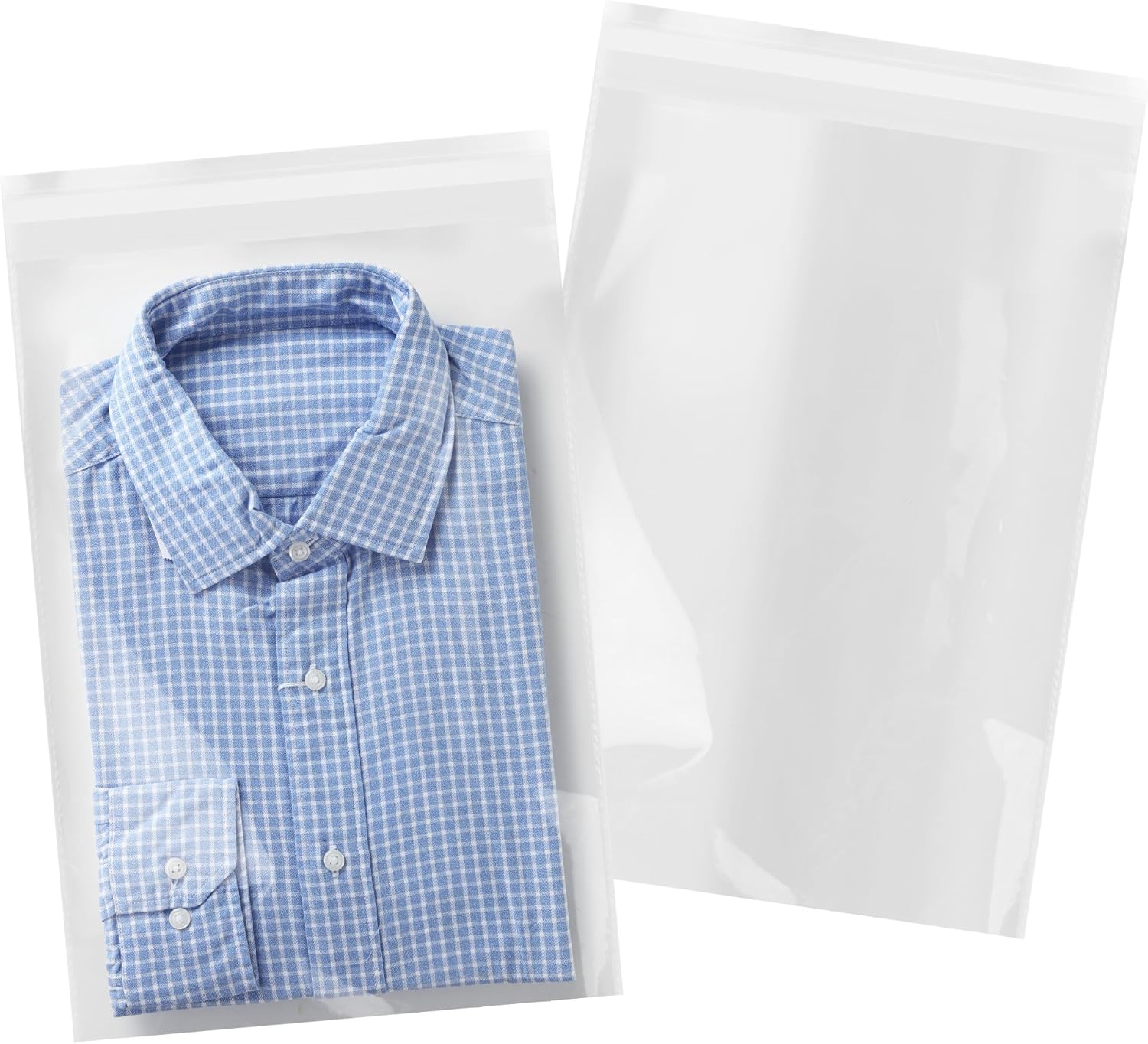 Clear Cellophane Bags 12in x 18in - 500 Pack for Clothing & More