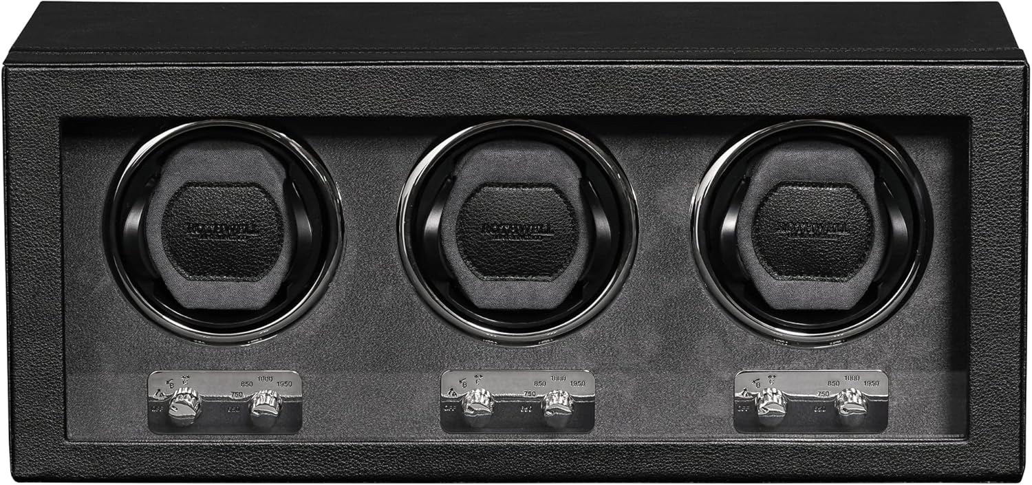 ROTHWELL Triple Watch Winder - Quiet Motor, Multi-Speed Rotation