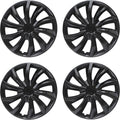 Hubcap Wheel Cover Replacement R16 16-in Black Gloss Hub Caps - Set