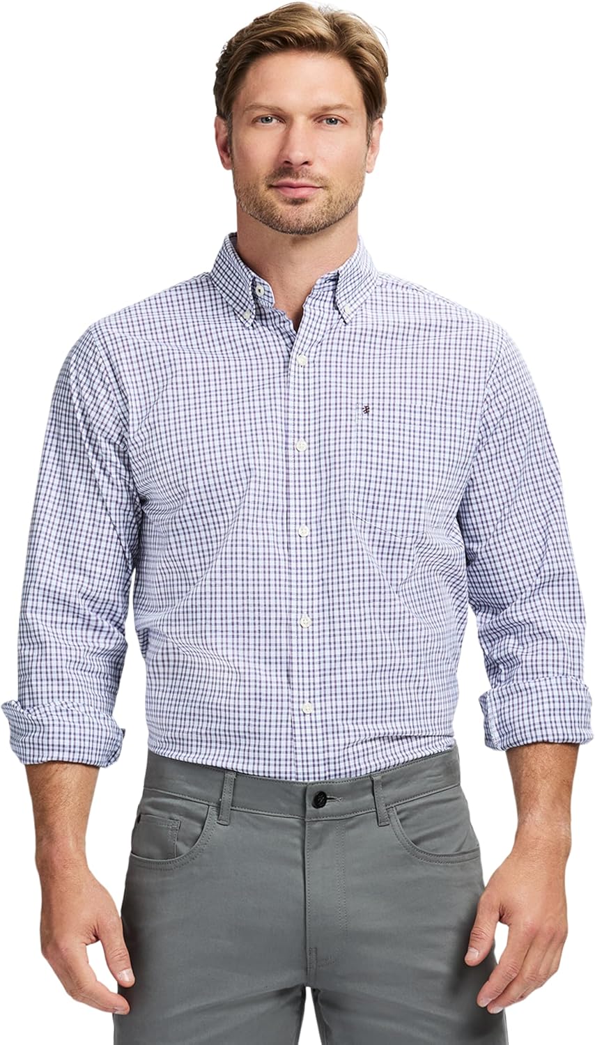 Izod Mens Performance Comfort Long Sleeve Shirt for All Occasions
