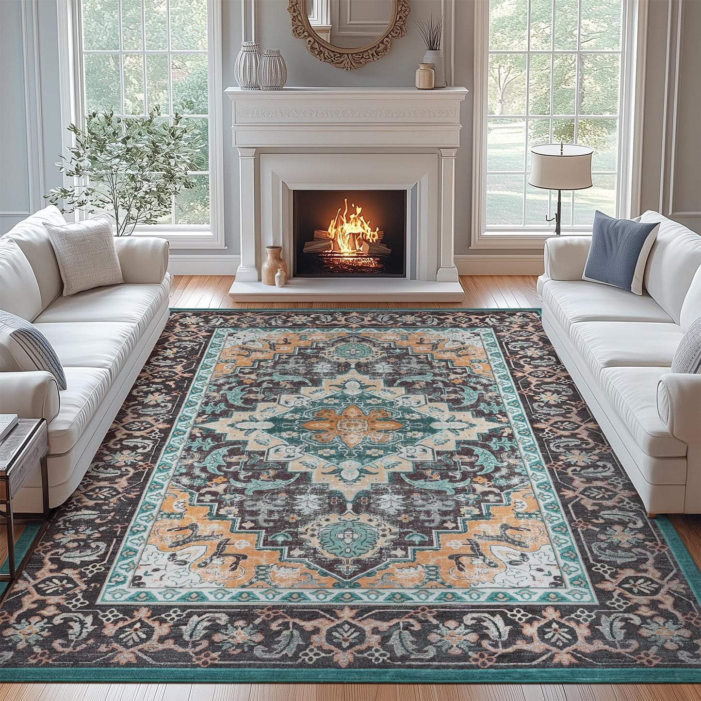 Lofus 8x10 Area Rugs for Living Room, Vintage Boho Carpet