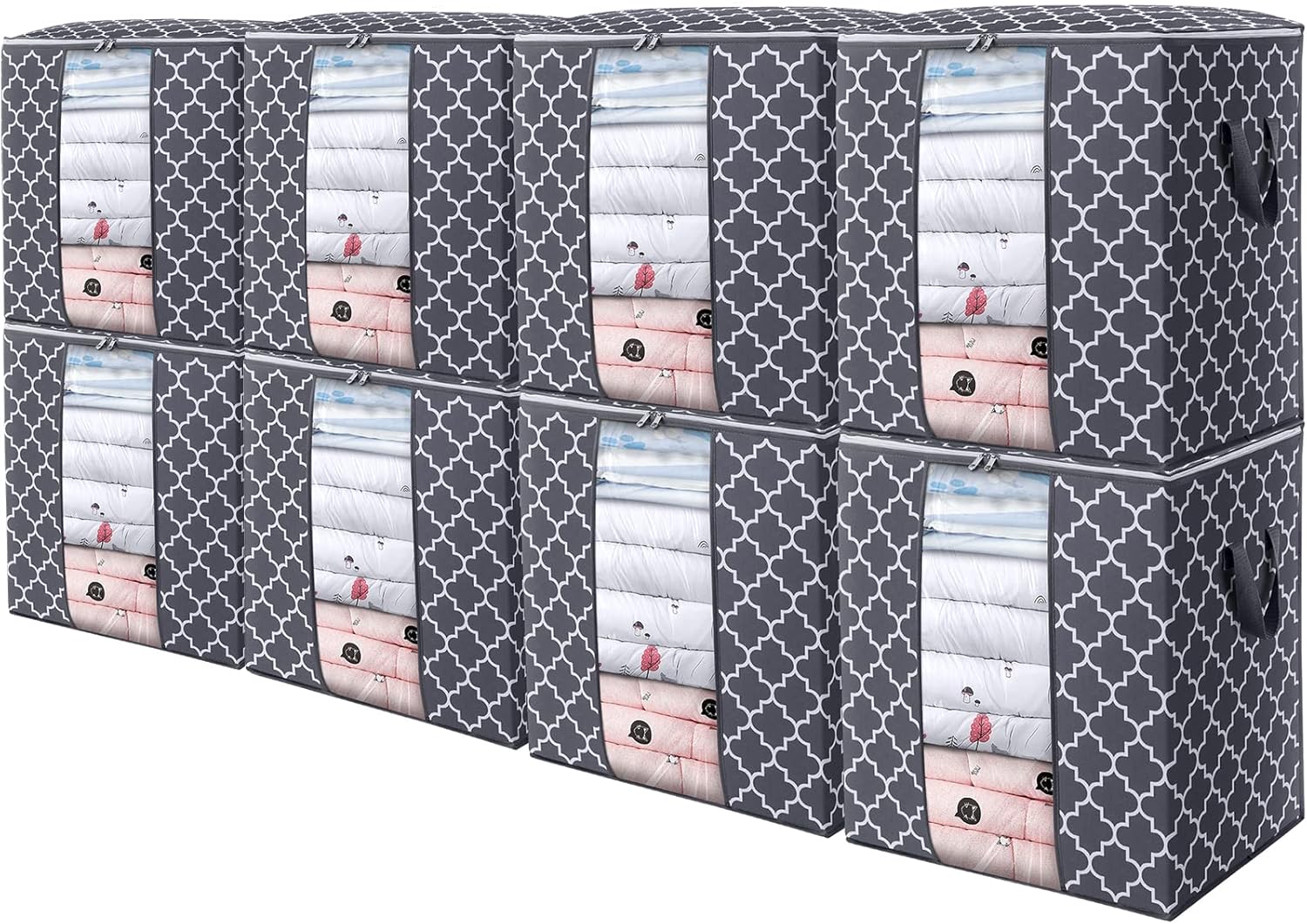 WISELIFE Storage Bags 8 Pack for Large Blanket and Clothes