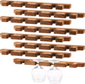 Wall Mounted Wood Stemware Rack 8 Pack - Space-Saving Champagne Holder