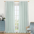 LAMIT Linen Sheer Curtains 84 inch for Living Room and Bedroom