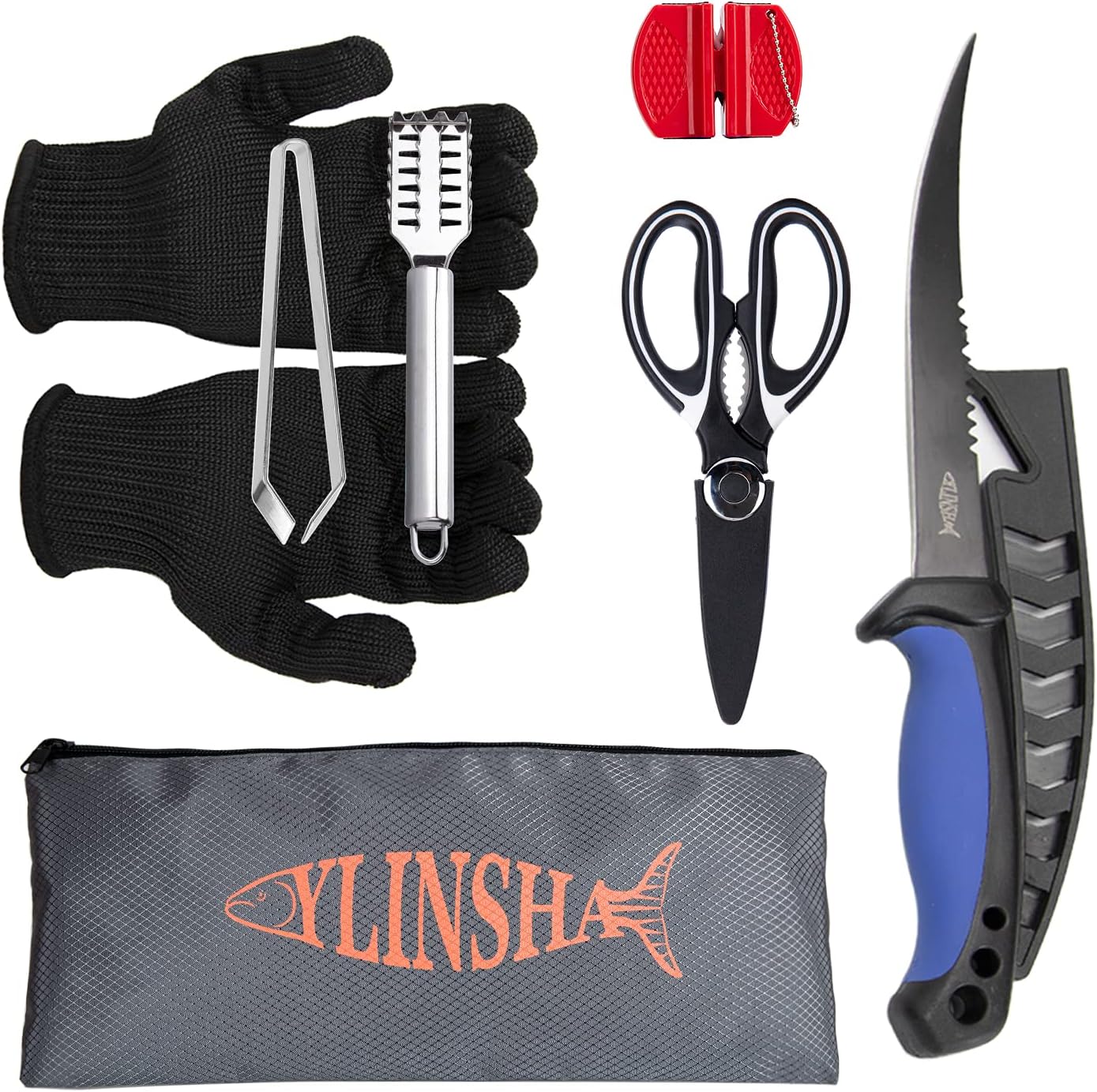 7 PC Fishing Knife Set: Clean Fish with Ease