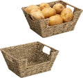 Small Pantry Baskets for Potato and Onion Storage - Handwoven Seagrass