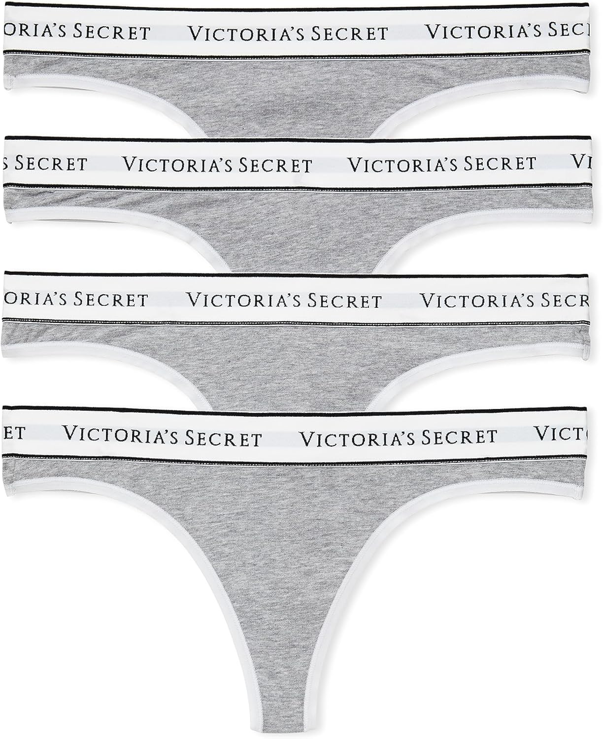Victoria's Secret Women's Cotton Logo Thong Underwear Multi Pack