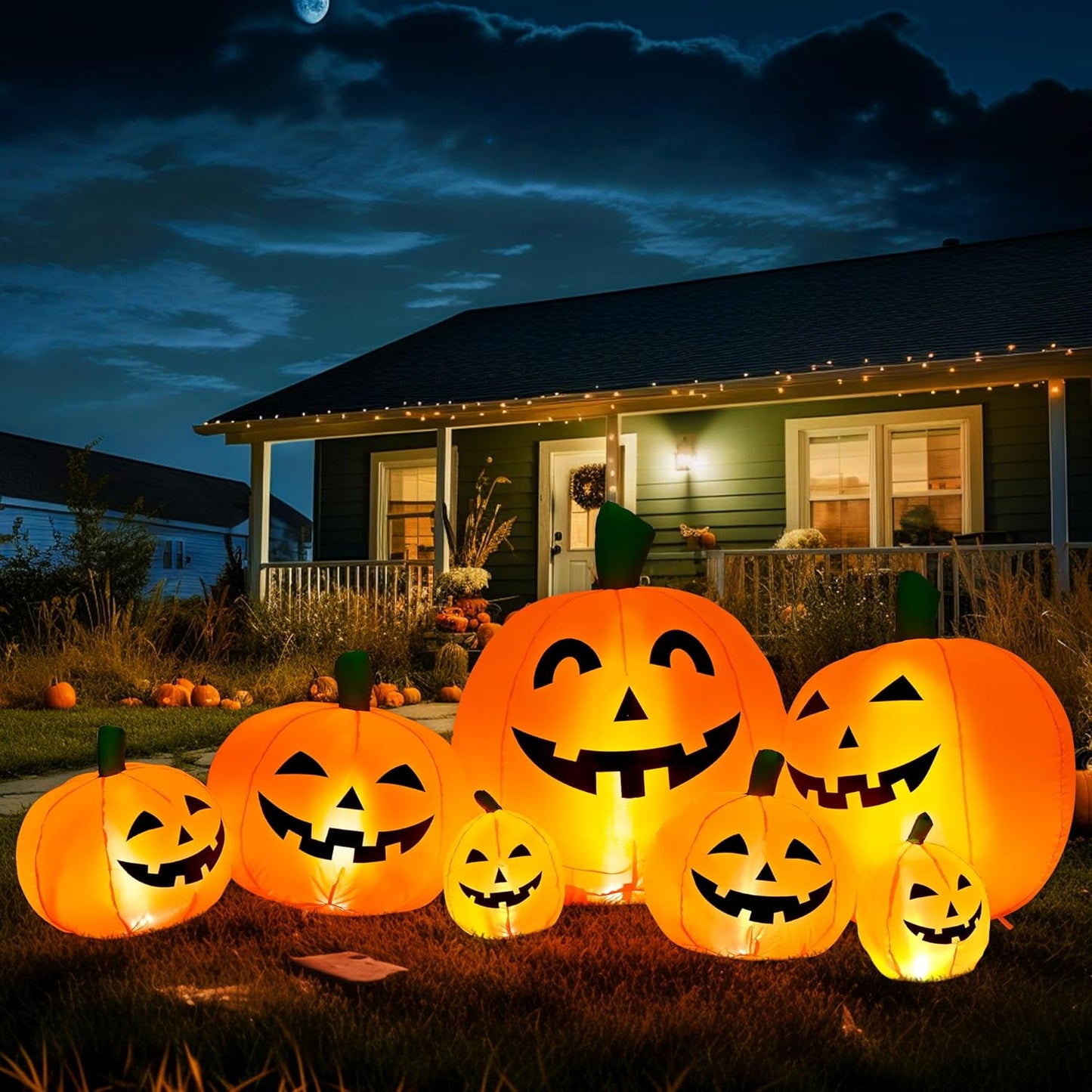 GIGALUMI 7.5FT Halloween Inflatable Pumpkin Decoration