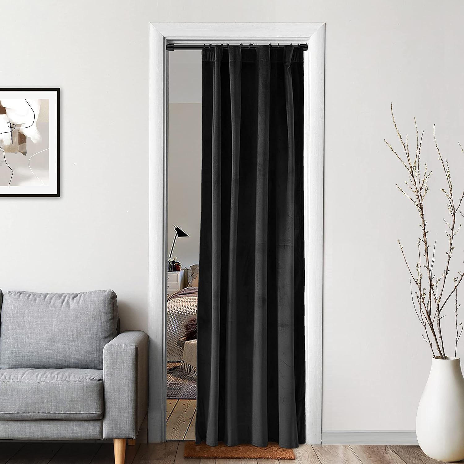 Insulated Blackout Door Curtain - 80 Length