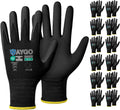 MicroFoam Nitrile Work Gloves 12 Pairs KG18NB - Large Black