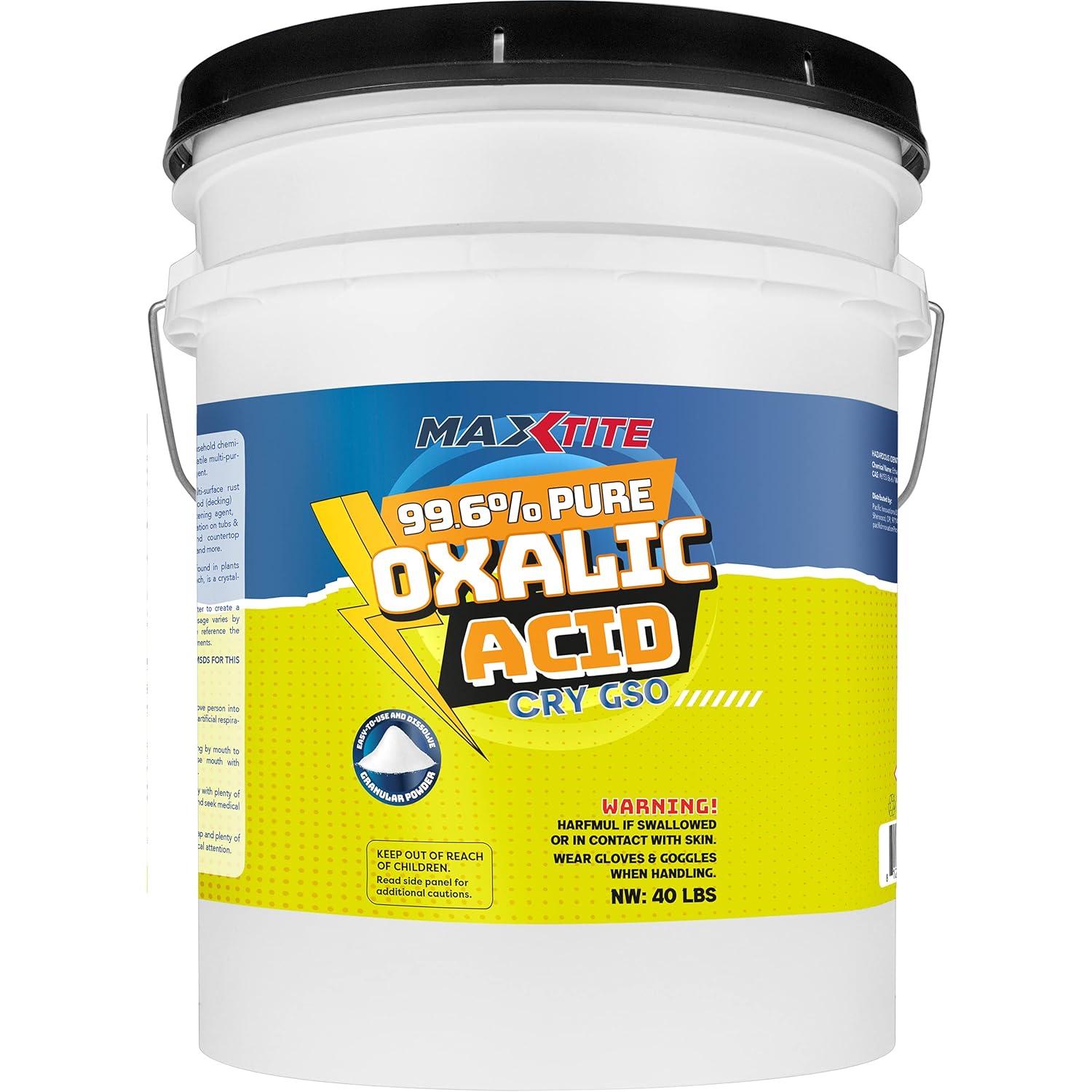 MAXTITE Oxalic Acid 40 lbs for Metal and Wood Cleaning