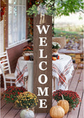 Outdoor Welcome Sign for Front Door Standing 47in x 8in - Large