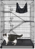 Spacious 50 Inch Cat Cages for Indoor Cats with Hammock & Ramp