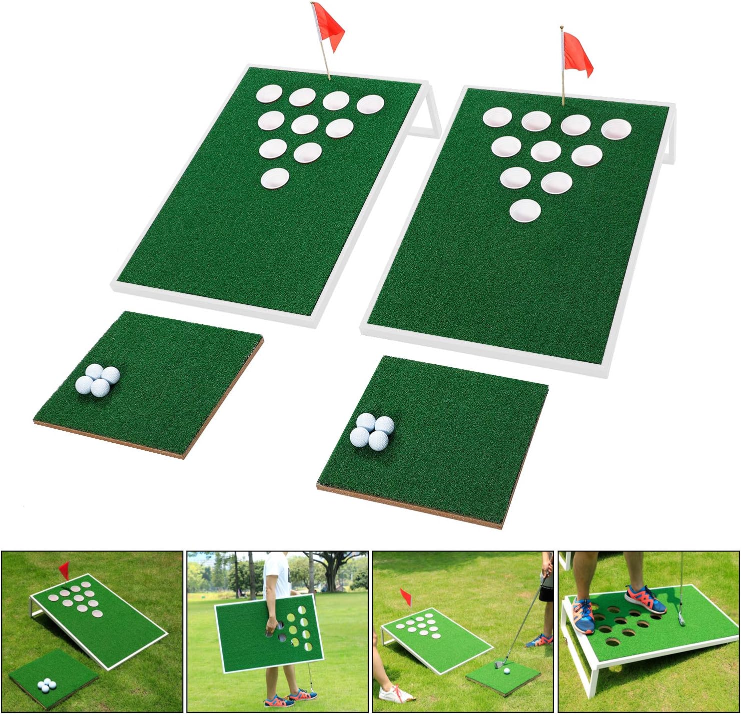 Golf Cornhole & Pong Combo Set - Ultimate Tailgate Fun!