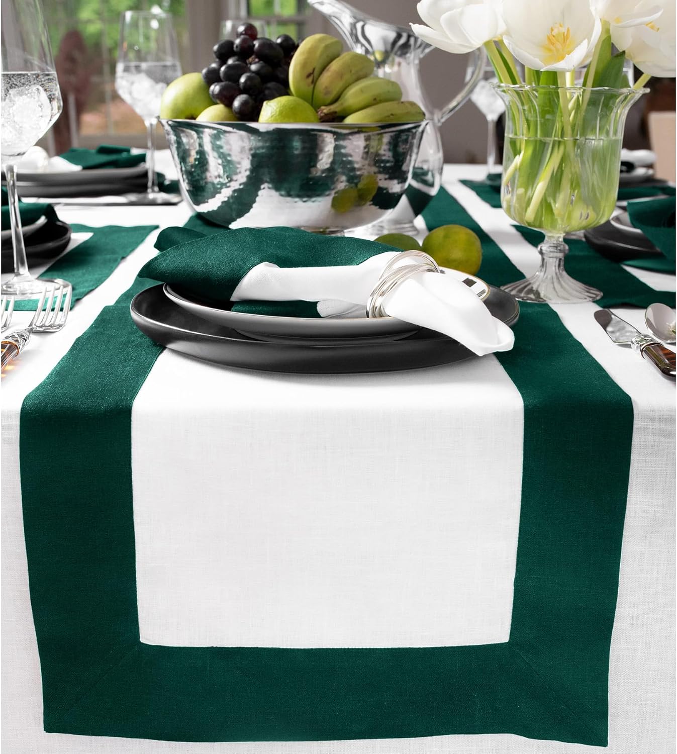 Pure Linen Table Runner 14 x 48 Inch for Stylish Decor
