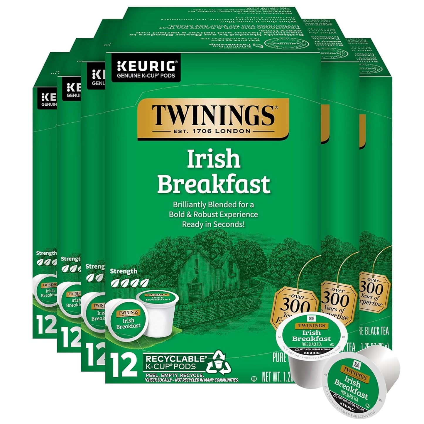 Twinings Irish Breakfast Black Tea Pods for Robust Flavor