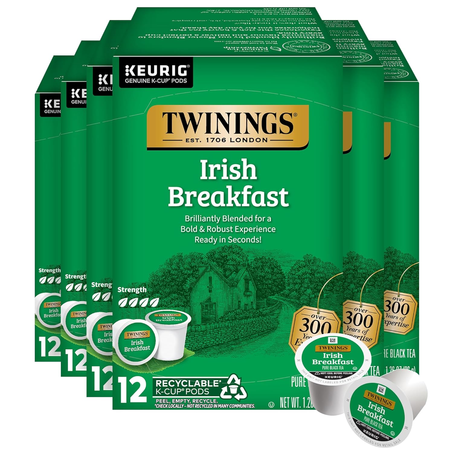 Twinings Irish Breakfast Black Tea Pods for Robust Flavor