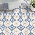 Peel and Stick Floor Tile 40 PCS 7.87 in - Waterproof Floral Look