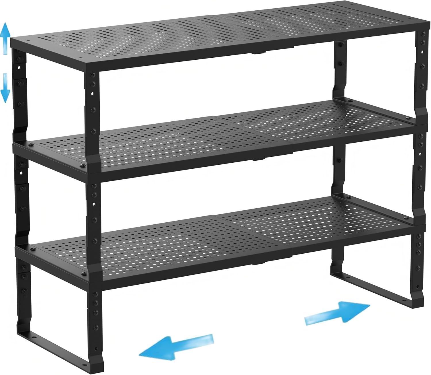 Expandable Spice Rack Kitchen Cabinet Shelf Organizer for Storage