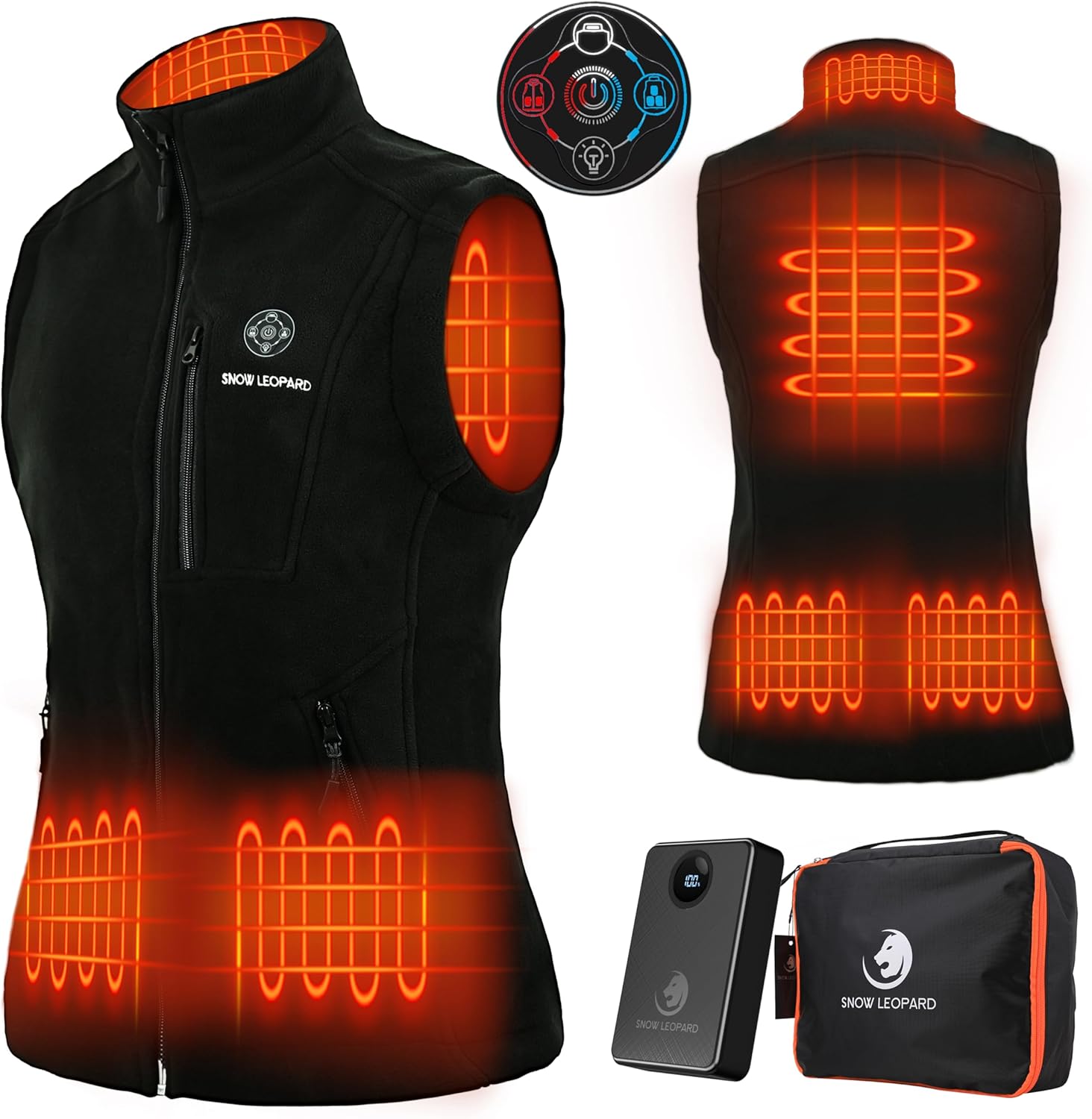SNOW LEOPARD Womens Heated Vest with Battery Pack for Warmth