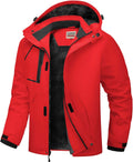WULFUL Men's Waterproof Ski Jacket - Warm Fleece-Lined Winter Coat