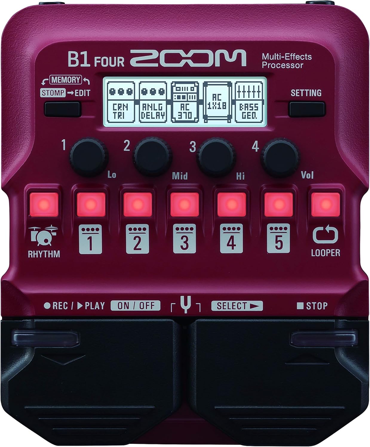 Zoom B1 Four Bass Multi-Effects Processor with 60+ Effects