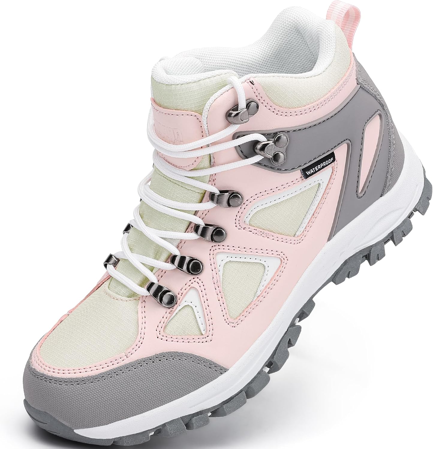 R CORD Kids Hiking Boots Waterproof Durable Anti-Skid Shoes