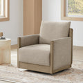 CHITA Swivel Barrel Chair in Khaki