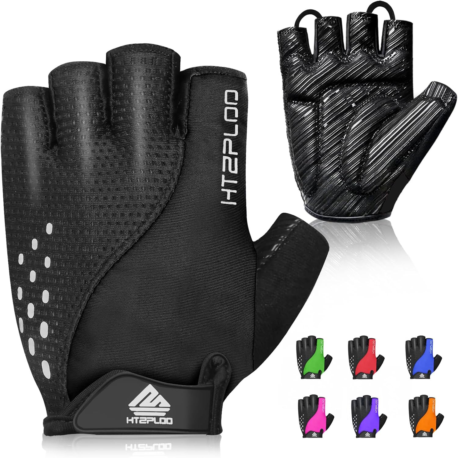 HTZPLOO Anti-Slip Cycling Gloves: Shock-Absorbing, Lightweight Fit