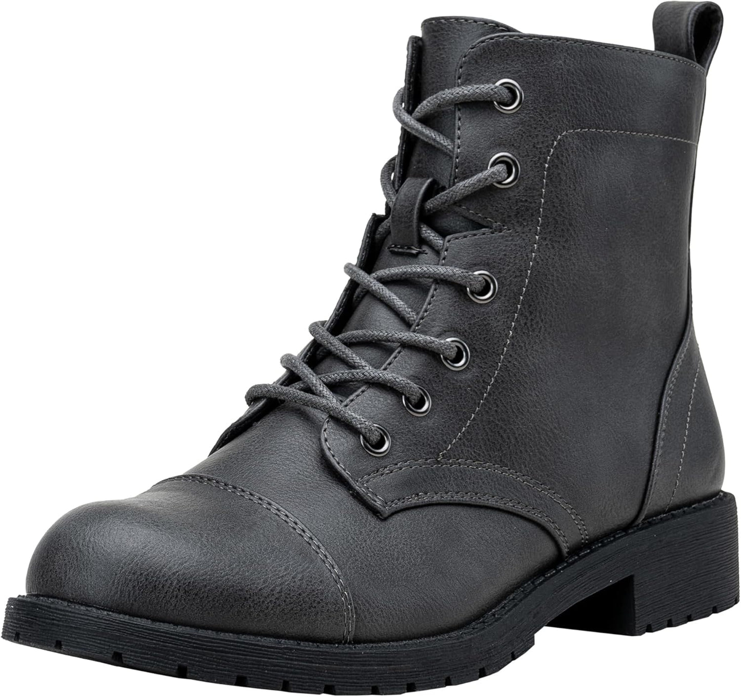 Vepose Women's Ankle Boots Lace Up Flat Combat Booties Style
