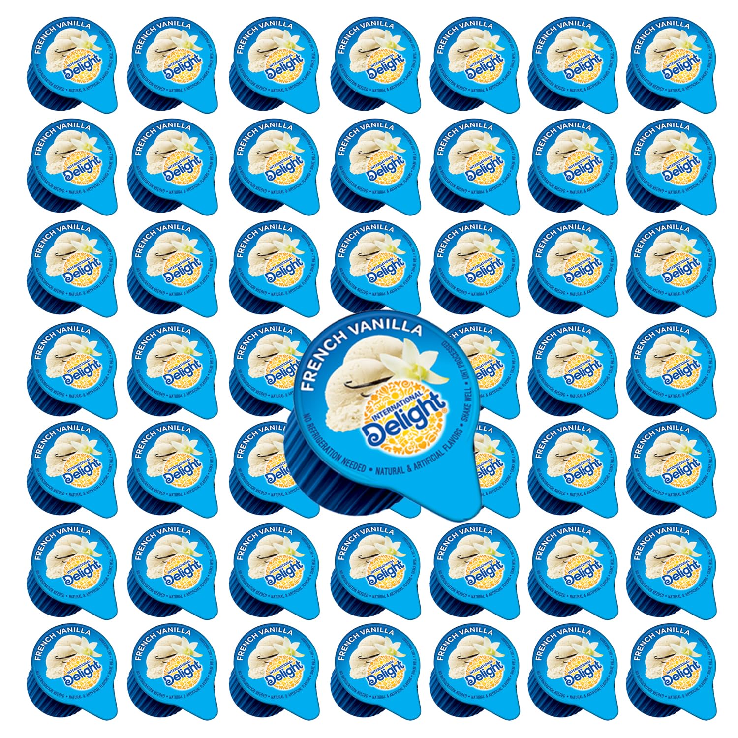 French Vanilla Coffee Creamer - 48 Individ. Packs, No Refrigeration - Perfect Coffee Every Time